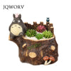 JQWORV Creative Totoro Flower Pot Resin Flowerpot Succulent Plants Planter Pot Mini Maceteros Home Garden Decoration planting